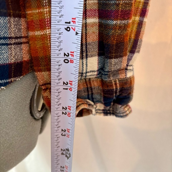 Free People Like Only Hand Crafted 1/2 & 1/2 Plaid FlannelShirt Men’s M-L - Picture 11 of 13